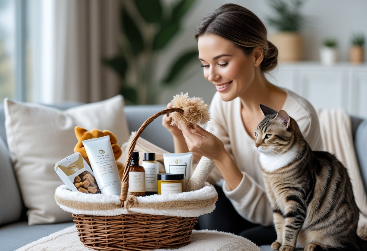 Den perfekte gavekurv til kvinder og deres kattevenner