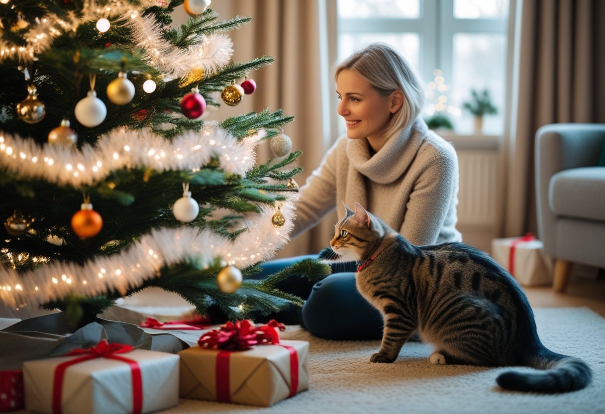 Sådan skaber du den perfekte julestemning for både katte og juletræer